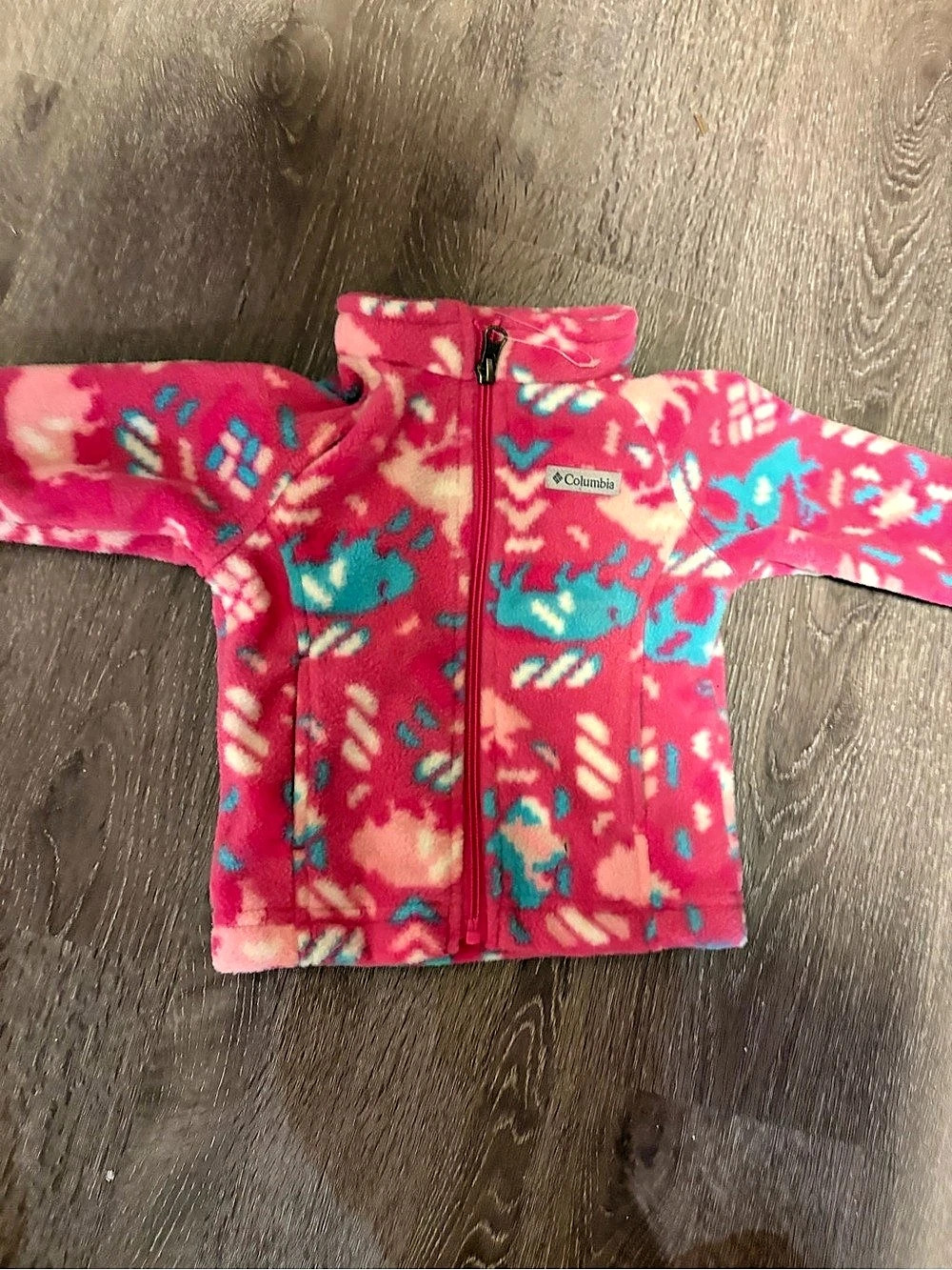Columbia Benton Springs Fleece Jacket Girls 6-12 Pink & Blue